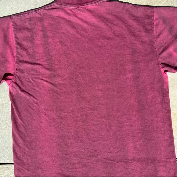 SOLD - Overdyed Y2K Mock Neck Dirty Pink T-Shirt Upcycled - Picture 5 of 5